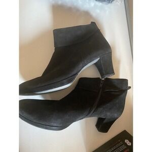 Paul Green Women's Heeled Booties Boots Size EU 5 US 7.5 Suede Black